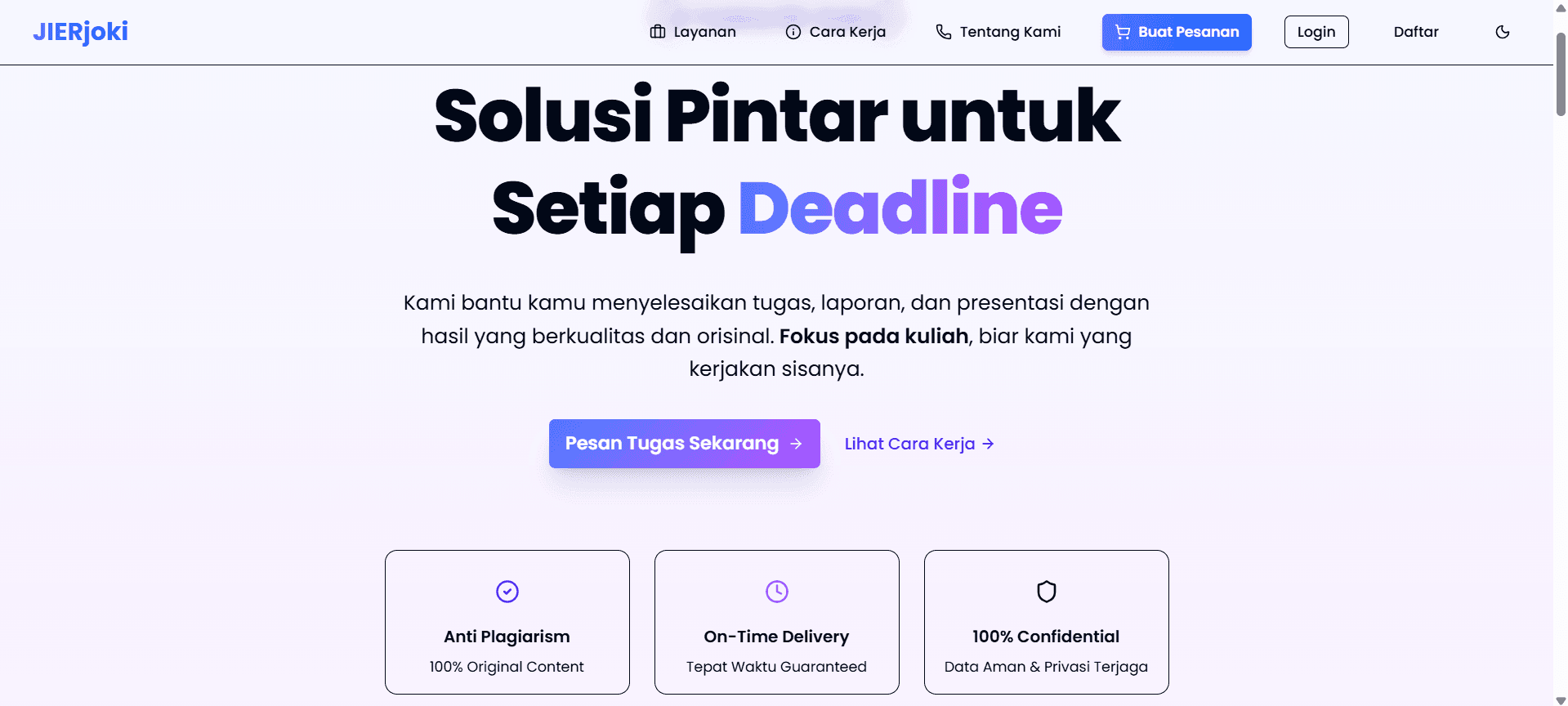 Platform Layanan Joki Tugas